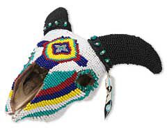 Ram Thunders Beaded Skull