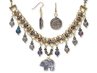 Single-Strand Necklace and Earring Set