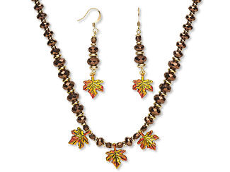 Single-Strand Necklace and Earring Set