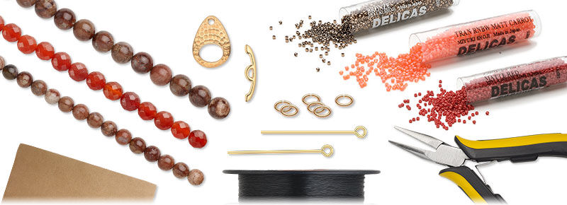 Assorted beads and components