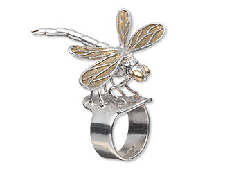 Ring with Silver and 22Kt Gold Art Clay®