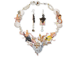 Bib-Style Necklace and Earring Set 