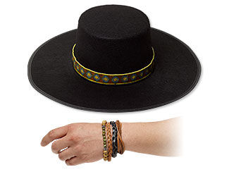 Hat Band and Three-Piece Bracelet Set