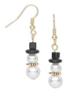 Snowman Top Hat Earrings