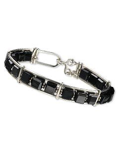 Remarkable Cubed Bead Bangle Bracelet