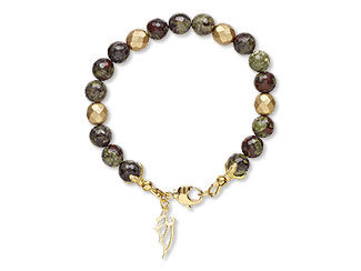 Design Idea Q J 3 Y Dragon Blood Jasper Bracelet