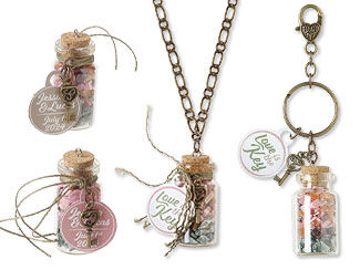 Single-Strand Necklace, Purse Charm and Wedding Favor Set