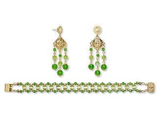 Double-Strand Bracelet and Earring Set