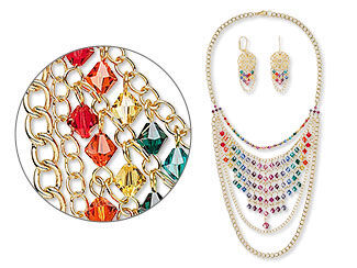 Bib-Style Necklace and Earring Set