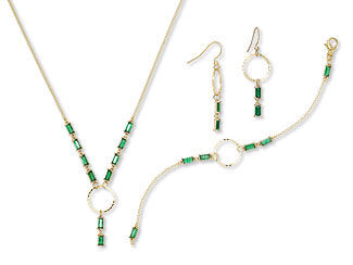 Single-Strand Necklace, Bracelet and Earring Set