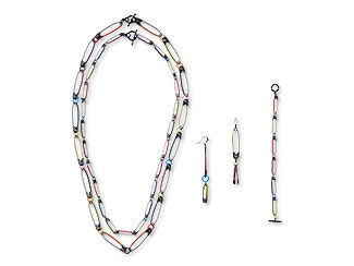 Two-Piece Necklace, Bracelet and Earring Set 