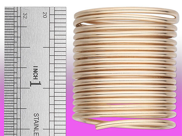 ruler next to coiled wire