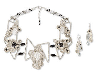 Bib-Style Necklace and Earring Set
