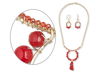Single-Strand Necklace and Earrings Set