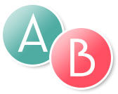 Picture of an A and a B