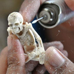 Bone skeleton carving
