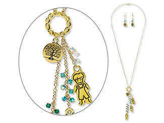 Single-Strand Necklace and Earring Set