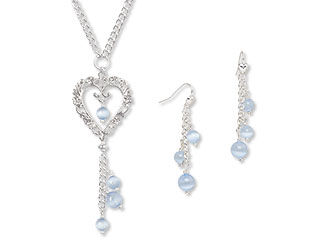 Single-Strand Necklace and Earrings Set
