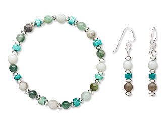 Stretch Bracelet and Earring Set