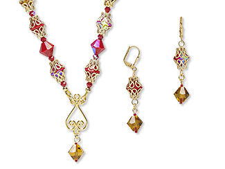 Single-Strand Necklace and Earring Set