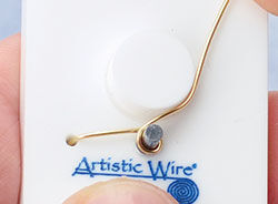 Wire being wrapped around jig