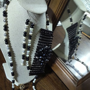  Jewelry on a white display