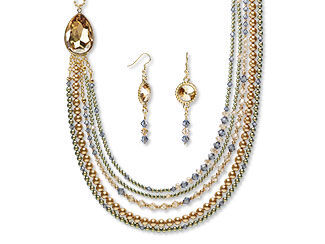 Multi-Strand Necklace and Earring Set