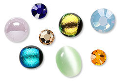 Flat back rhinestones and cabochons