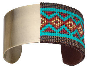 Half beaded cuff bracelet