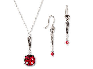 Single-Strand Necklace and Earrings Set