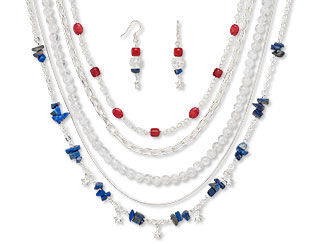 Multi-Strand Necklace and Earring Set
