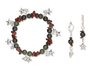 Stretch Bracelet and Earring Set 