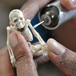 Bone skeleton carving