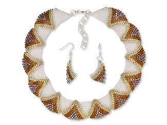 Collar-Style Necklace and Earring Set