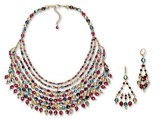 Bib-Style Necklace and Earring Set