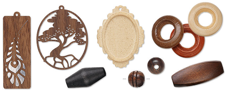 Wooden beads and components