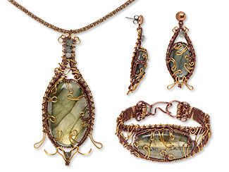 Single-Strand Necklace, Bracelet and Earring Set