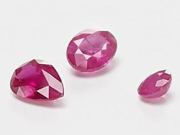 Ruby Faceted Gemstones