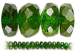 Emerald beads on strand