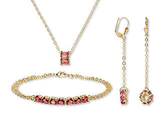 Single-Strand Necklace, Bracelet and Earring Set