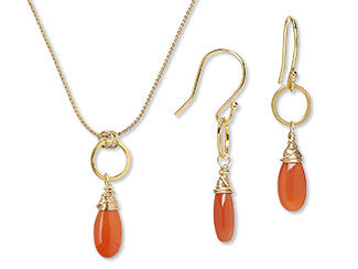 Single-Strand Necklace and Earring Set