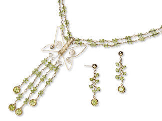 Double-Strand Necklace and Earring Set
