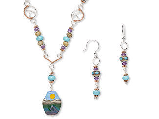 Single-Strand Necklace and Earring Set 