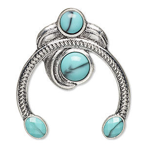 Naja focal with imitation turquoise 