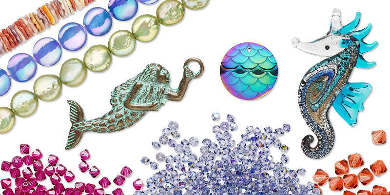 Assorted beads and components