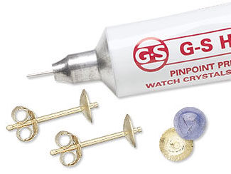 Gluing a Half-Drilled Gemstone or Pearl onto a Peg Earstud