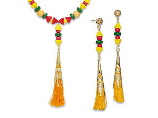 Single-Strand Necklace and Earring Set