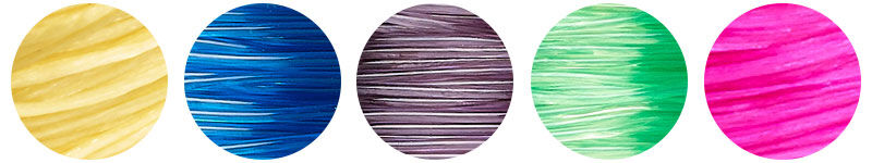 Five examples of stretch Cord