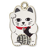 "Pewter" beckoning cat
