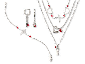 Three-Piece Necklace, Bracelet and Earring Set